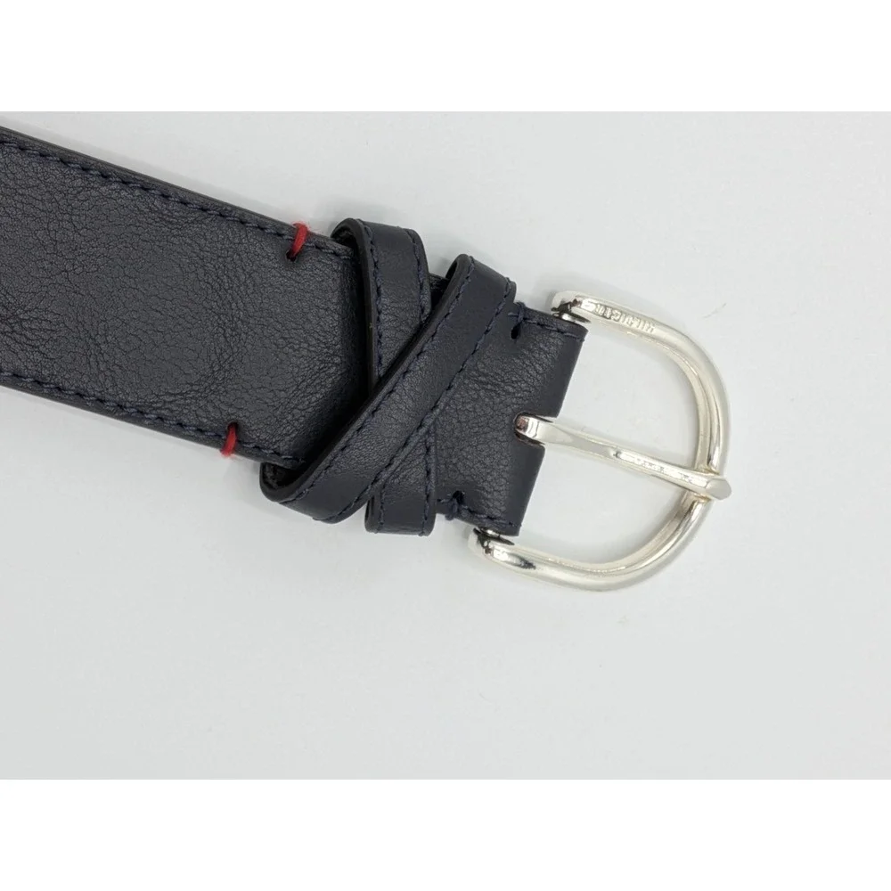 Tommy Hilfiger Blue Leather Belt Women's Size‎ Medium Dress Belt